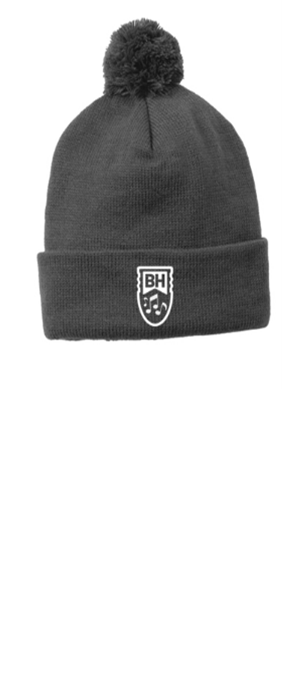 Sport-Tek ® Solid Pom Pom Beanie with Logo