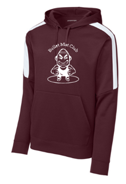 Sport-Tek® Sport-Wick® Fleece United Pullover Hoodie in Maroon / White