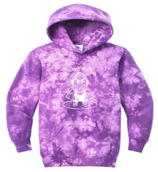 Port & Co™ Crystal Tie-Dye Pullover Hoodie in Purple