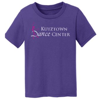Port & Co® Toddler Core Cotton Tee in Purple w/Rhinestone Logo