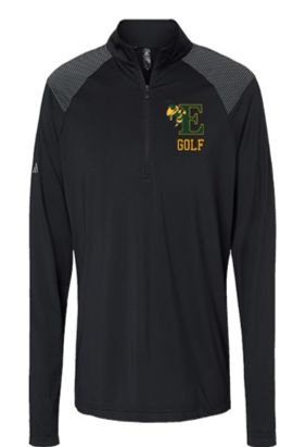 Addidas© Shoulder Strip 1/4 Zip with Logo Left Chest