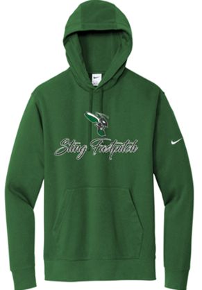 Nike Club Fleece Sleeve Swoosh Pullover Hoodie with Full Front Screen