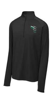 Sport-Tek® Sport-Wick® Stretch 1/2-Zip Pullover with Logo on Left Chest, Color: Black