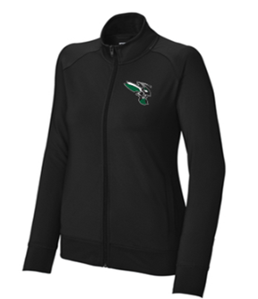 Sport-Tek® Women's Sport-Wick® Stretch Full-Zip Cadet Jacket with Logo on Left Chest