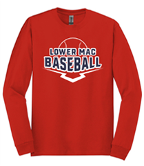 Gildan® Heavy Cotton™ 100% Cotton Long Sleeve T-Shirt with Logo on Front