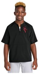 Sport-Tek® Repeat 1/2-Zip Short Sleeve Jacket in Black