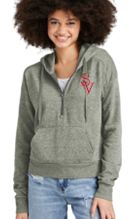 District® Women’s Perfect Tri® Fleece 1/2-Zip Pullover in Grey Frost