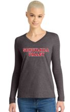 District ® Women’s Very Important Tee ® Long Sleeve V-Neck in Heathered Charcoal