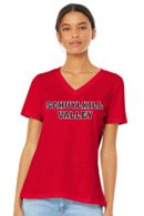 BELLA+CANVAS® Women’s Relaxed Jersey Short Sleeve V-Neck Tee in Red