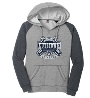 District ® Women’s Lightweight Fleece Raglan Hoodie with Logo