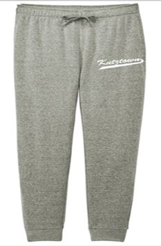District® Women’s Perfect Tri® Fleece Jogger in Grey with Kutztown Logo