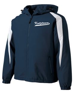 Sport-Tek® Fleece-Lined Colorblock Jacket in Navy  with Kutztown Logo