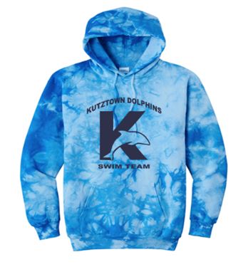 Port & Co™ Crystal Tie-Dye Pullover Hoodie in Sky Blue