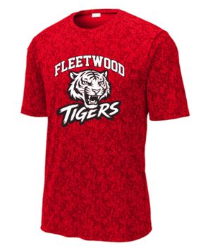Sport-Tek ® Digi Camo Tee in Red with Fleetwood Tigers on Full Chest