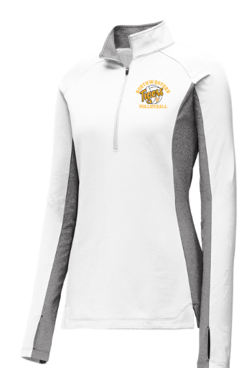 Sport-Tek® Women's Sport-Wick® Stretch Contrast 1/4-Zip Pullover with Logo on Left Chest