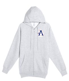Lane Seven Full Zip Hoodie with Logo Left Chest