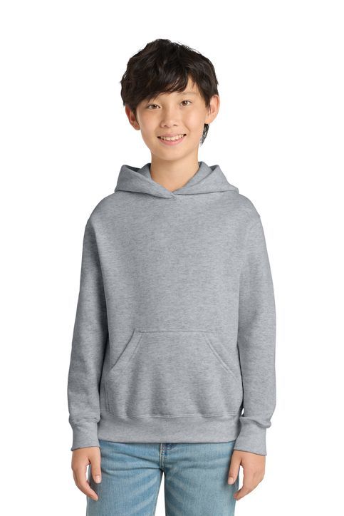 Port & Co® Youth Core Fleece Pullover Hooded Sweatshirt  with Front Logo