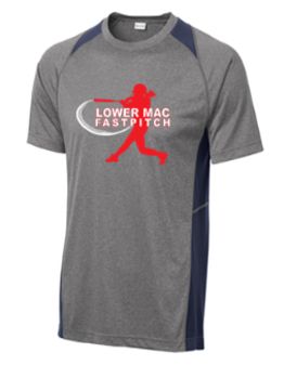 Sport-Tek® Heather Colorblock Contender™ Tee with Logo on Front