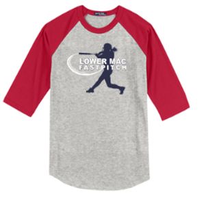 Sport-Tek® Colorblock Raglan Jersey Tee with Logo on Front