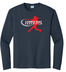 Port & Co™ Long Sleeve Performance Tee with Logo on Front Port & Co™ Long Sleeve Performance Tee with Logo on Front