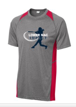Sport-Tek® Heather Colorblock Contender™ Tee with Logo on Front