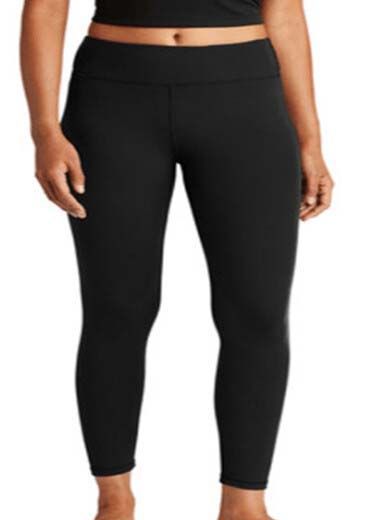 Sport-Tek® Ladies 7/8 Legging in Black with Paw & Cougars Down Side of Leg