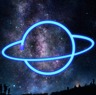 Neon LED Planet Sign