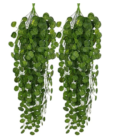 Fake Hanging Vine Plants; Wall Decoration 2 Pack
