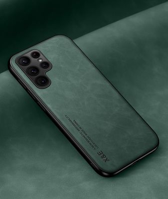 Магнитен калъф от еко кожа за  Samsung Galaxy S24 Plus зелено