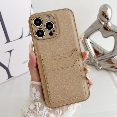 Cell Phone Case with Card Slot Camera Protection for iPhone 16 plus
