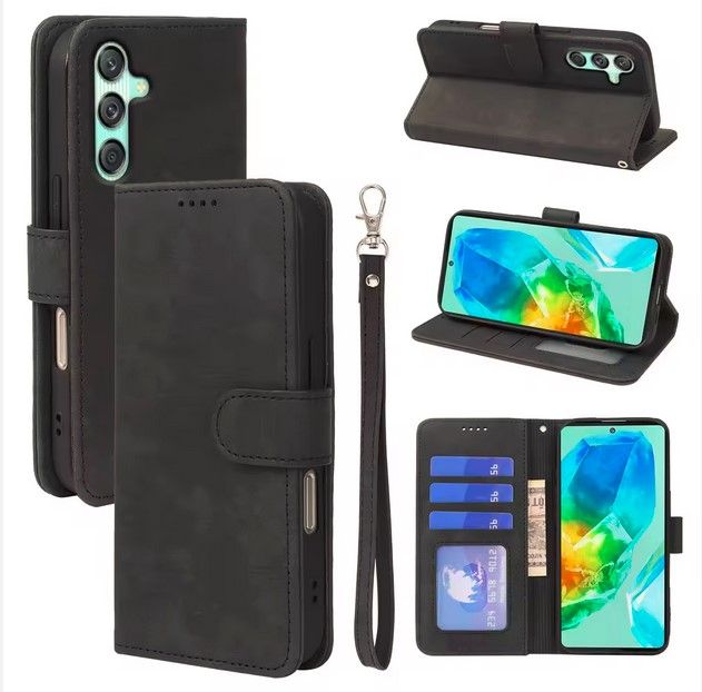 Wallet Flip Cover Leather Card Case For Samsung A26 блац