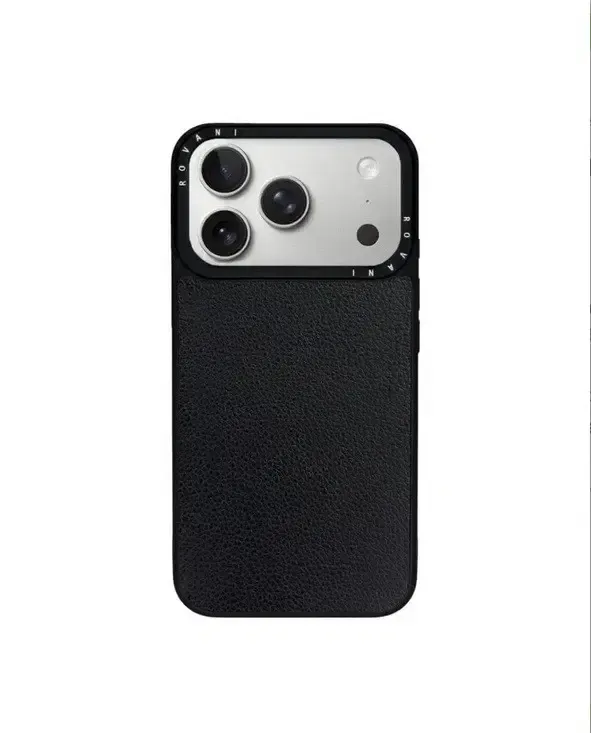 Leather back for IPhone 17, black