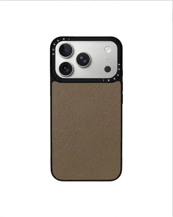 Leather back for IPhone 17Pro, cappuccino