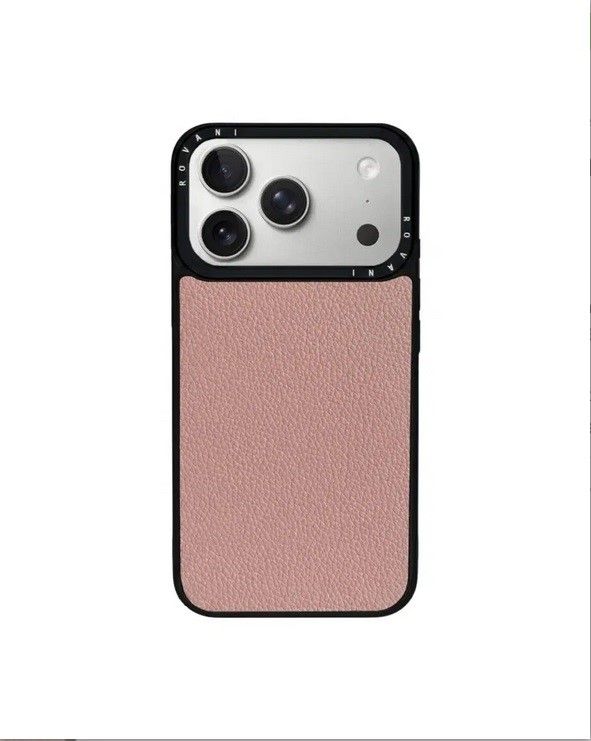 Leather back for IPhone 16 Pro, ashes of rose