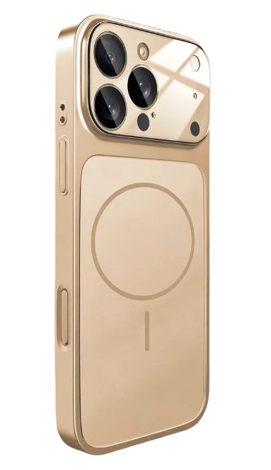 Луксозен силиконов калъф за iPhone 17 злато