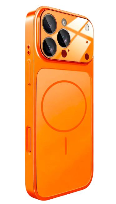 Луксозен силиконов калъф за iPhone 18 Pro оранжев