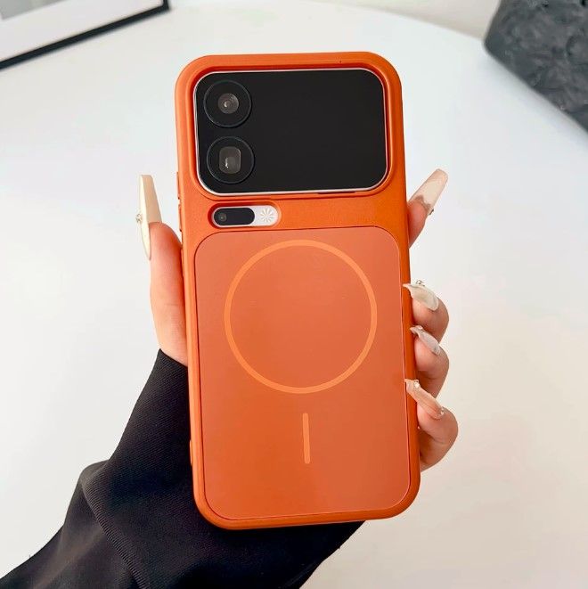 Твърд силиконов гръб за Xiaomi 17 Pro Max оранжев