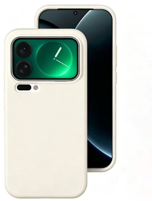 Silicone case for Xiaomi 17 beige