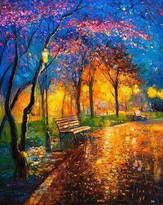 Autumn Evening Premium Painting by Numbers Quality Adult Gift Set Art made Easy Complete Kit 40x50 cm