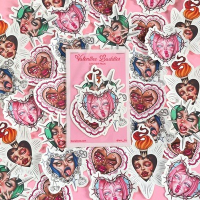 Valentine Baddies Sticker Pack (5 Stickers)