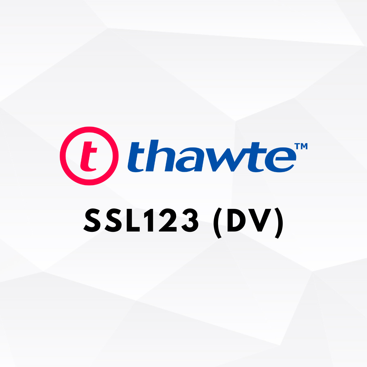 Thawte Domain Validated (DV) SSL123 SSL Certificate