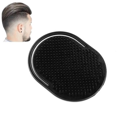 Peine de pelo para hombre, cepillo portátil de bolsillo para viaje, barba, bigote, palma, herramientas de peinado, masaje del cuero cabelludo, champú negro, 1 ud.