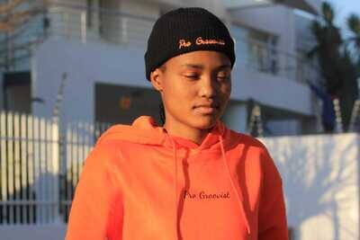 Pro Groovist Orange Hoodie and Black Beanie
