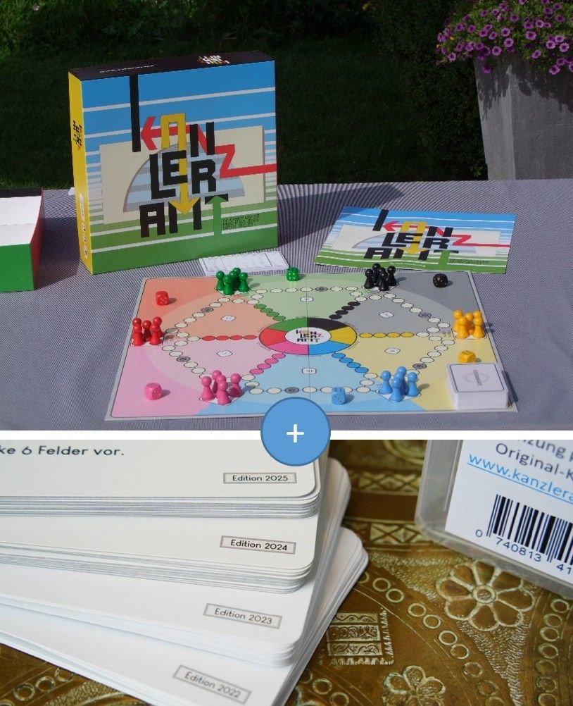 All-in-One-Package: Kanzleramt-Spiel & Editionen 2022 - 2025 Ereigniskarten - Vorteilspaket All-in-One-Package: Kanzleramt-Spiel & Editionen 2022 - 2025 Ereigniskarten - Vorteilspaket