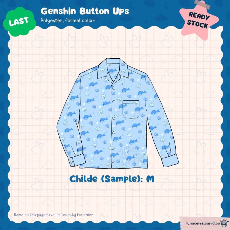 Genshin Button Ups Sample: Childe M
