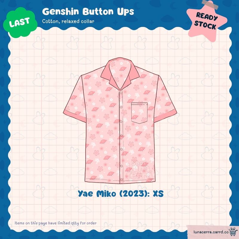 Genshin Button Ups 2023 Ver.: Yae Miko XS