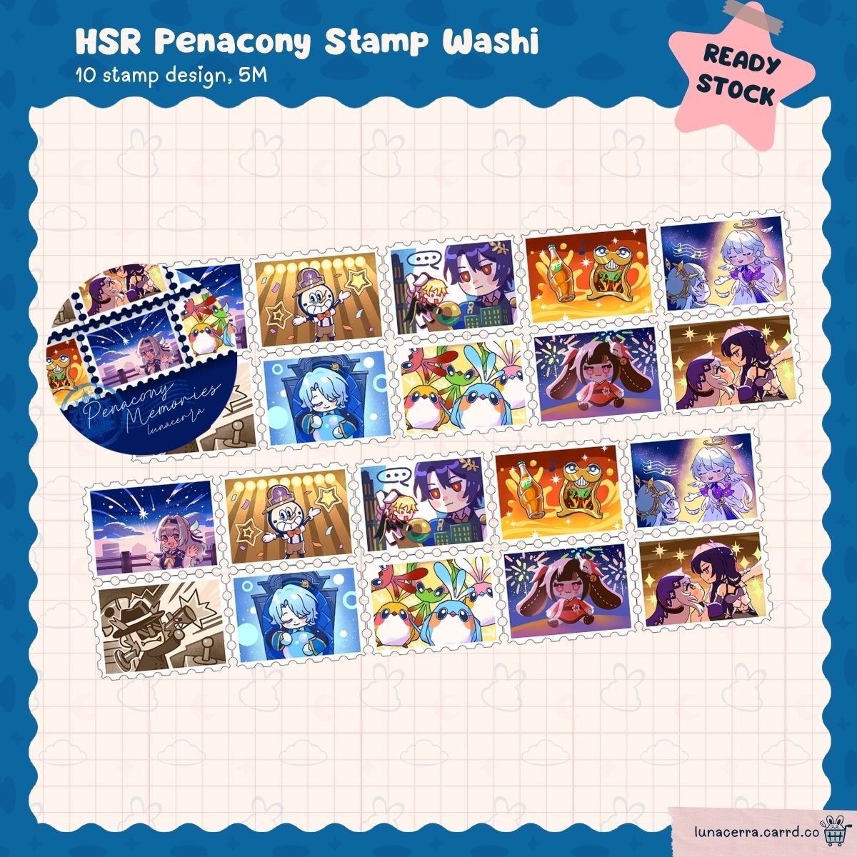 HSR Penacony Stamp Washi