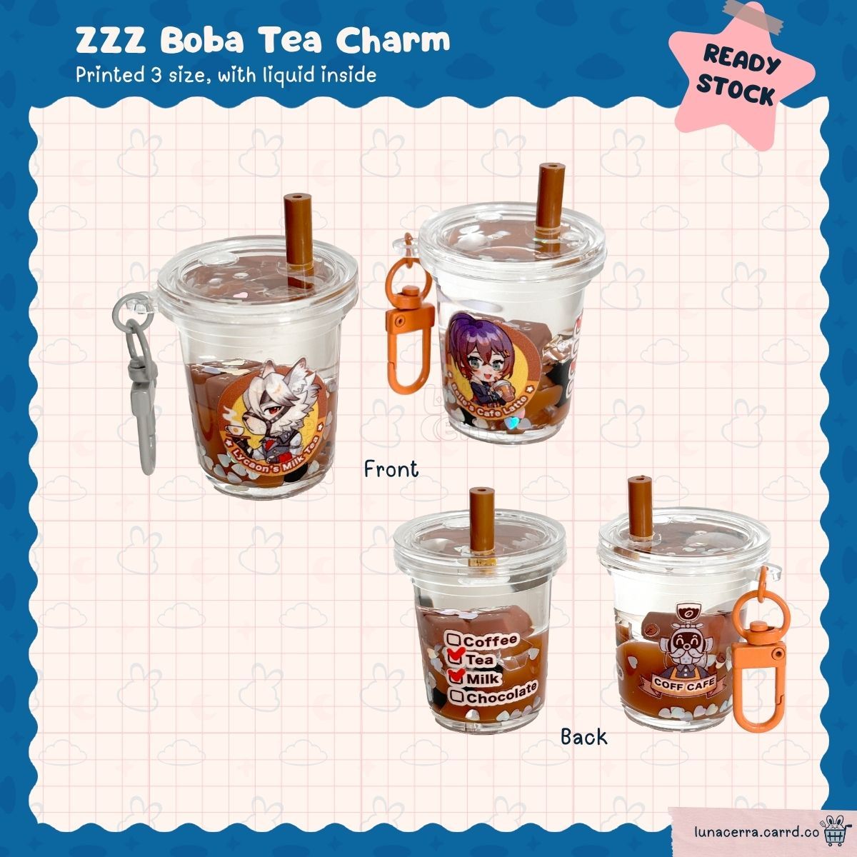 ZZZ Boba Tea Charm: Belle &amp; Lycaon