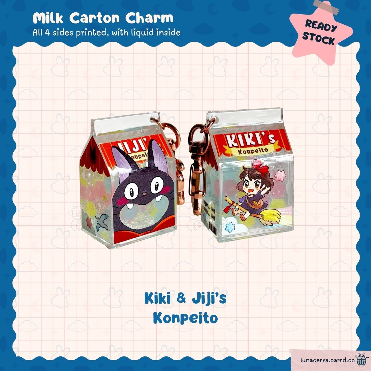 Milk Carton Charm: Kiki &amp; Jiji