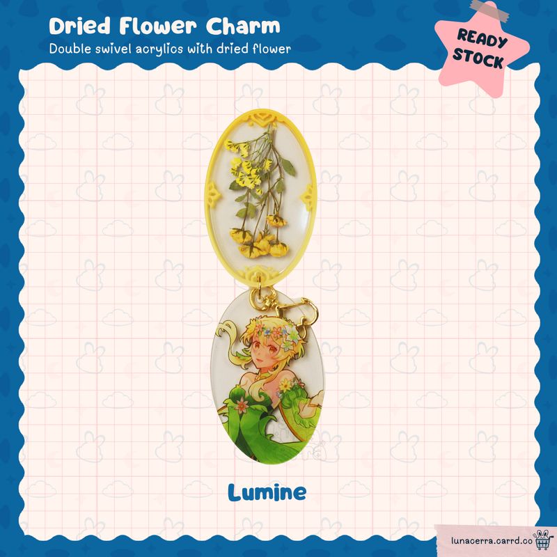 Dried Flower Charm: Ara Lumine